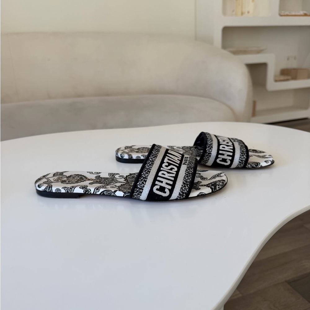 Dior Monochrome Patterned Slides - image 3